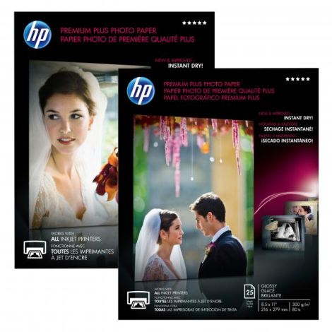 HP Premium Plus Glossy Photo Paper, CR672A, fotopapír, lesklý, bílý, A4, 300 g/m2, 20 ks, inkoustový