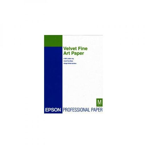 Epson Velvet Fine Art Paper, C13S041637, umělecký papír, sametový, bílý, A3+, 260 g/m2, 20 ks, inkoustový