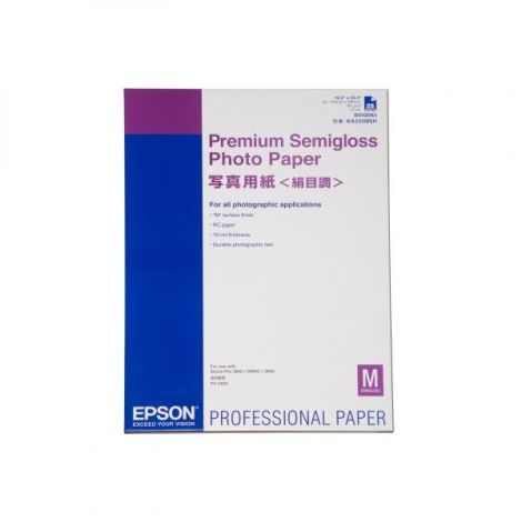 Epson Premium Semigloss Photo Paper, C13S042093, fotopapír, pololesklý, bílý, Stylus Photo 1270, 2000P, A2, 251 g/m2, 25 ks, at