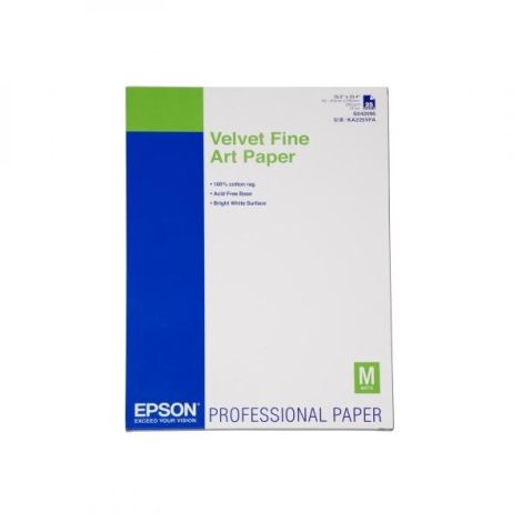 Epson Velvet Fine Art Paper, C13S042096, umělecký papír, sametový, bílý, A2, 260 g/m2, 25 ks, inkoustový