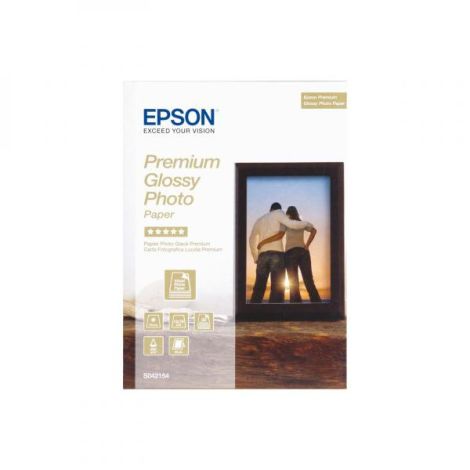 Epson Premium Glossy Photo Paper, C13S042154, fotopapír, lesklý, bílý, Stylus Color, Photo, Pro, 13x18cm, 5x7", 255 g/m2, 30 ks
