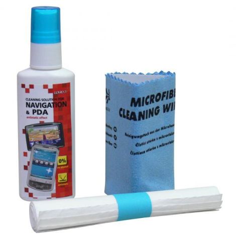 Čist. sada, pro navigace a PDA, spray 50ml, mikroutěrka, 5 ubrousků, Logo