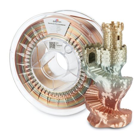Spectrum 3D filament, PLA Silk Rainbow, 1,75mm, 1000g, 81021, starověký