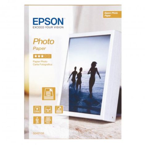 Epson Photo Paper, C13S042158, fotopapír, lesklý, bílý, Stylus Color, Photo, Pro, 13x18cm, 5x7", 194 g/m2, 50 ks, inkoustový