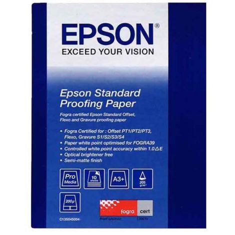 Epson Standard Proofing Paper, C13S045004, foto papír, polomatný, bílý, A3+, 205 g/m2, 10 ks, inkoustový