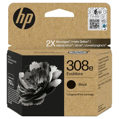 Cartridge HP 308e, 7FP22UE, černá (black), originál