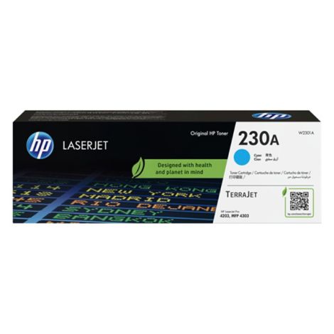 Toner HP 230A, W2301A, azurová (cyan), originál