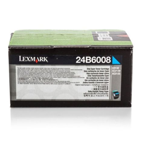 Toner Lexmark 24B6008, C2132, X2100, XC2130, XC2132, azurová (cyan), originál