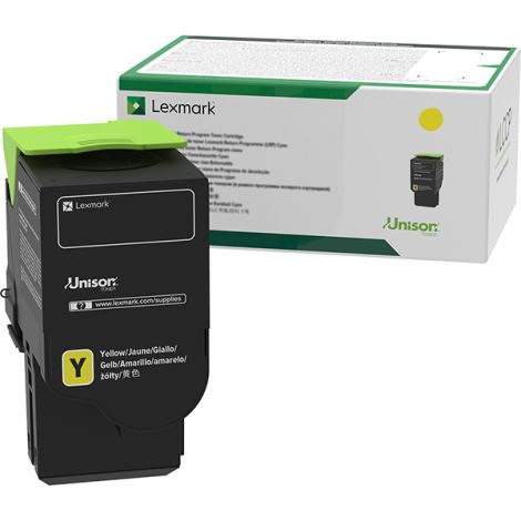 Toner Lexmark 78C2XY0, CS421, CS521, CS622, CX421, CX522, CX622, CX625, žlutá (yellow), originál