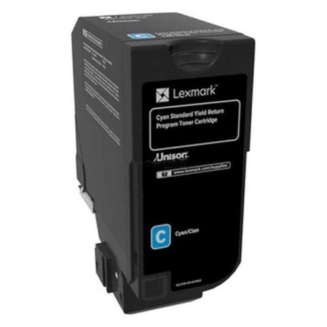 Toner Lexmark 74C2SC0, CS720, CS725, CX725, azurová (cyan), originál