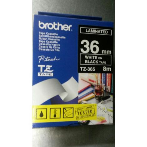 Samolepící páska Brother TZe-365 36 mm černá/bílá 