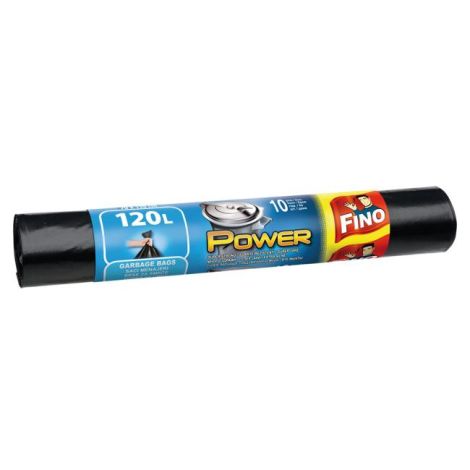 Pytle zavazovací FINO Power 120 ℓ, 40 mic., 70 x 110 cm, černé (10 ks) 