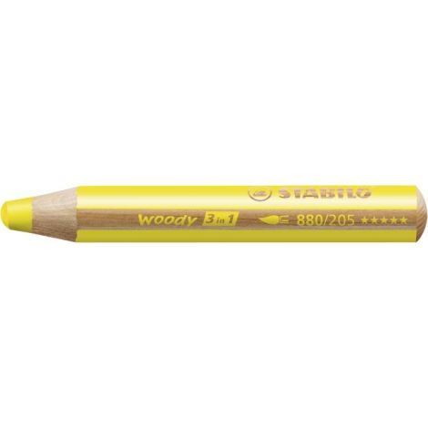 Barvička STABILO woody 3 in1 žlutá 