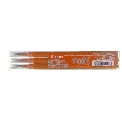 Náhradní náplň do gumovacího rolleru PILOT Frixion 0,7 mm oranžová 3ks 