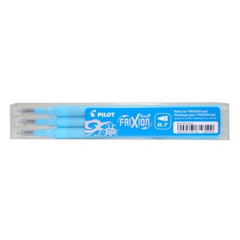 Náhradní náplň do gumovacího rolleru PILOT Frixion 0,7 mm světle modrá 3ks 
