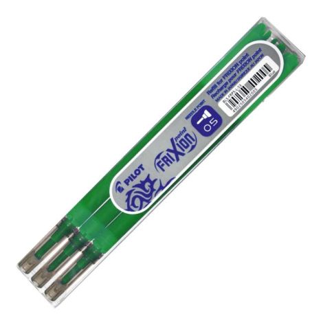 Náhradní náplň do gumovacího rolleru PILOT Frixion Point 0,5mm zelená 3ks 