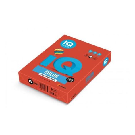 Barevný papír IQ Color 80g řezaný na A5, CO44 korálově červená