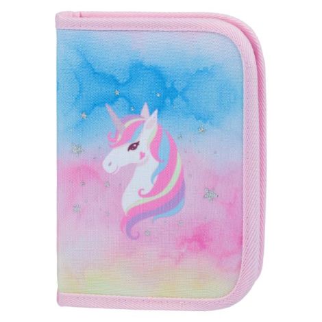 Školní penál BAAGL jednopatrový Rainbow Unicorn