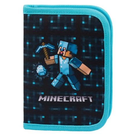 Školní penál BAAGL jednopatrový Minecraft Blue Axe