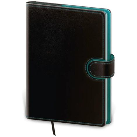 Diář Flip týdenní A5 14,3x20,5cm - černo/petrolejová 2025