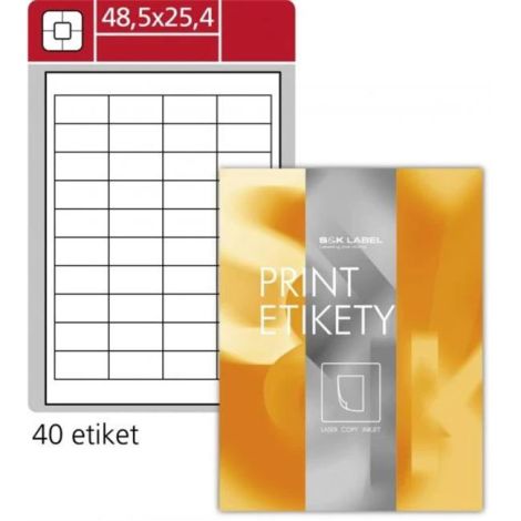 Etikety 48,5x25,4mm zelené, 100 archů