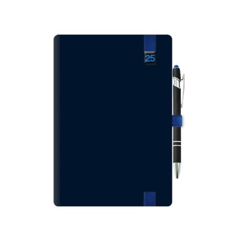 Diář týdenní A5 sloupcový s perem - ELASTIC BLUE