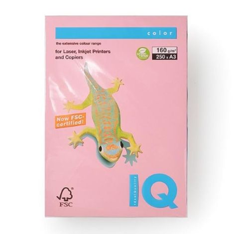 Barevný papír IQ color růžová pastelová PI25, A3 160g