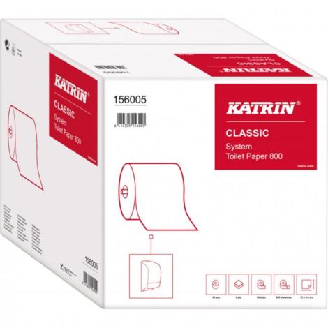 Toaletní papír 2-vrstvý KATRIN Classic system 800 36ks 