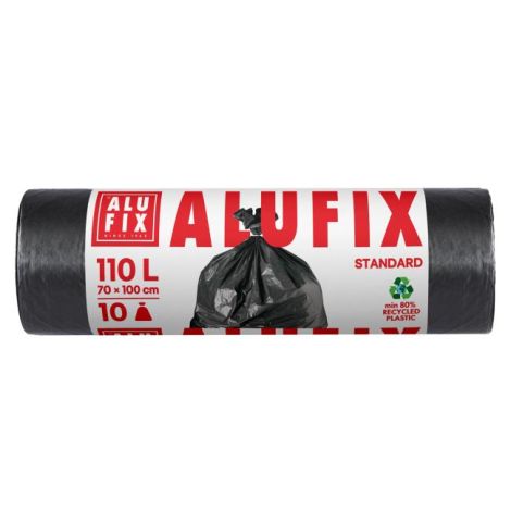 Pytle na odpadky 110 ℓ/10ks 27mic, LDPE 70x100cm černé 
