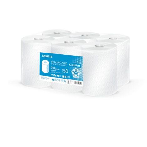 Papírové utěrky v roli 2-vrstvé VELVET CARE AutoCut 150m (6ks) 