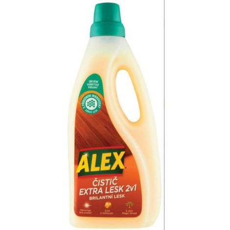 ALEX čistič extra lesk 2v1 na dřevo s vůní Magic Wood 750 ml 