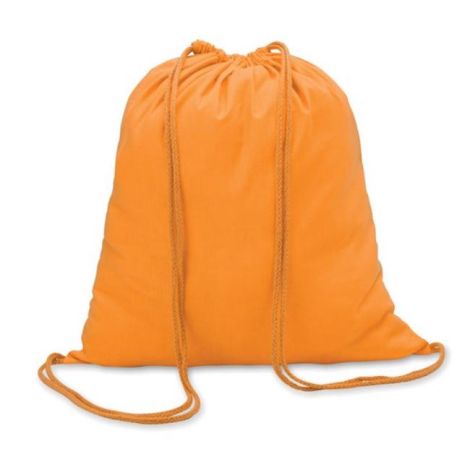 Bavlněný stahovací vak 100gr/m² 41x37 cm oranžový 
