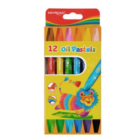 Olejové pastelky KEYROAD, 12 barev 
