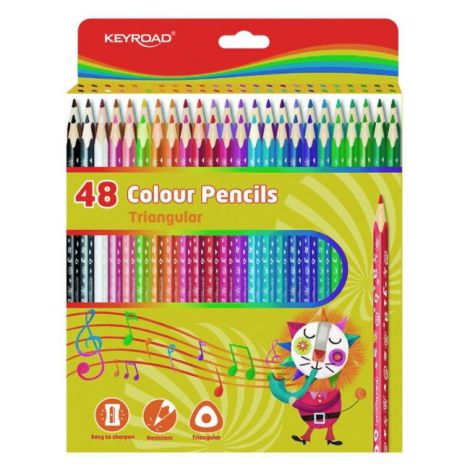 Barvičky KEYROAD dřevěné 48 ks, mix barev 
