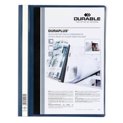 Rychlovazač DURABLE Duraplus tmavomodrý Pořadač s průhledným předním krytem