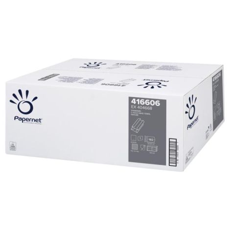 Papírové utěrky skládané Papernet C 1-vrstvé, recyklované šedé 