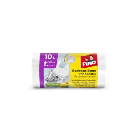 Pytle zavazovací s ušima FINO Premium aromatic 10ℓ, 6 mic., 36 x 44 cm, bílé (50 ks) 