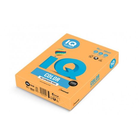 Barevný papír IQ color neonově oranžový NEOOR, A4, 80g 