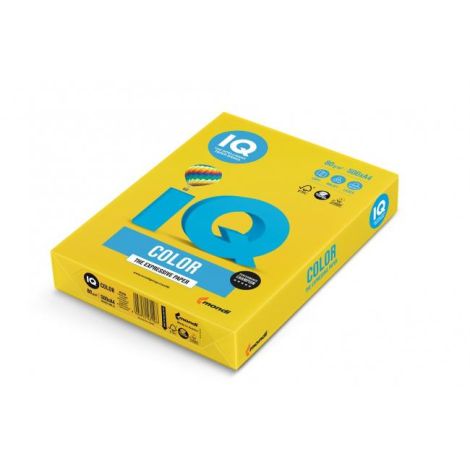 Barevný papír IQ color intenzivně žlutý IG50, A4, 160g 