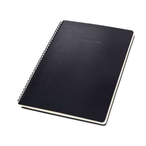 Zápisník CONCEPTUM se spirálou černý 176x214mm
