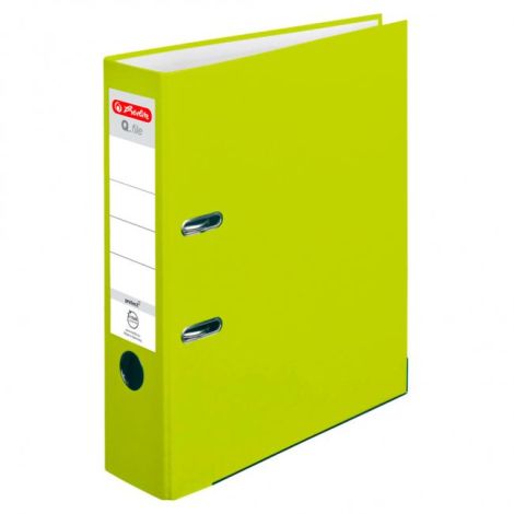 Pořadač pákový Herlitz Q.file 8cm neonově zelený