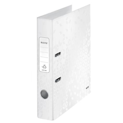 Pákový pořadač Leitz 180° WOW 5cm perleťově bílý 
