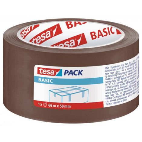 Balící lepící páska TESA basic 50mm x 66m hnědá