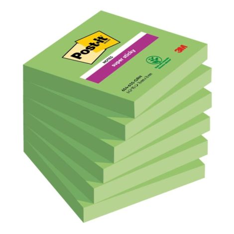 Samolepící bloček Post-it Super Sticky zelené 76x76mm 