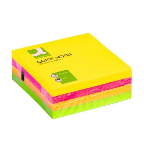 NP:QC010497 Samolepící bloček Q-CONNECT 76x76 mm, 320 l, neonová 