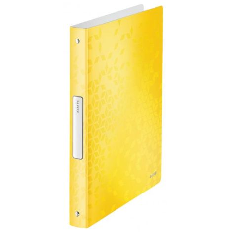 Pořadač 4-kroužkový Leitz WOW celoplastový 2,57cm žlutý 