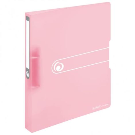 Pořadač 2-kroužkový Herlitz PP 2,5cm transparentní rose 