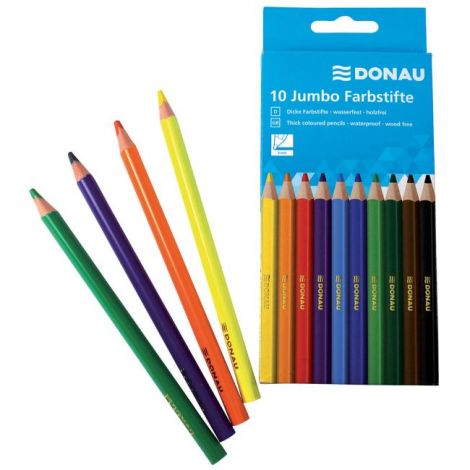 Barvičky DONAU Jumbo 10 barevné