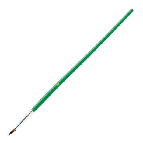 Štětec kulatý Nr. 2 se zelenou rukojetí 12ks