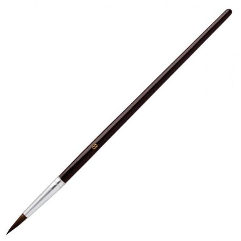 Štětec kulatý Nr. 8 s hnědou rukojetí 12ks 